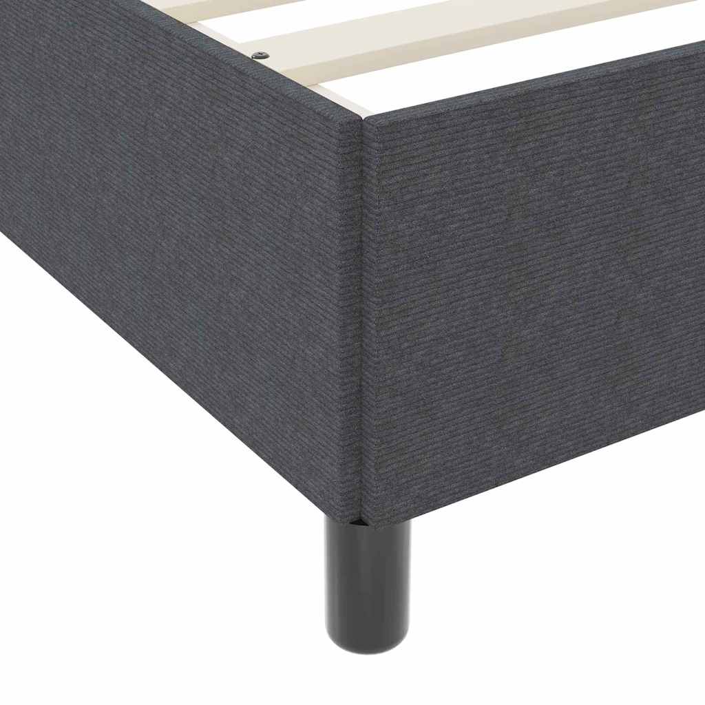 Box spring seng Mørkegrå 90 x 200 cm Velourstof