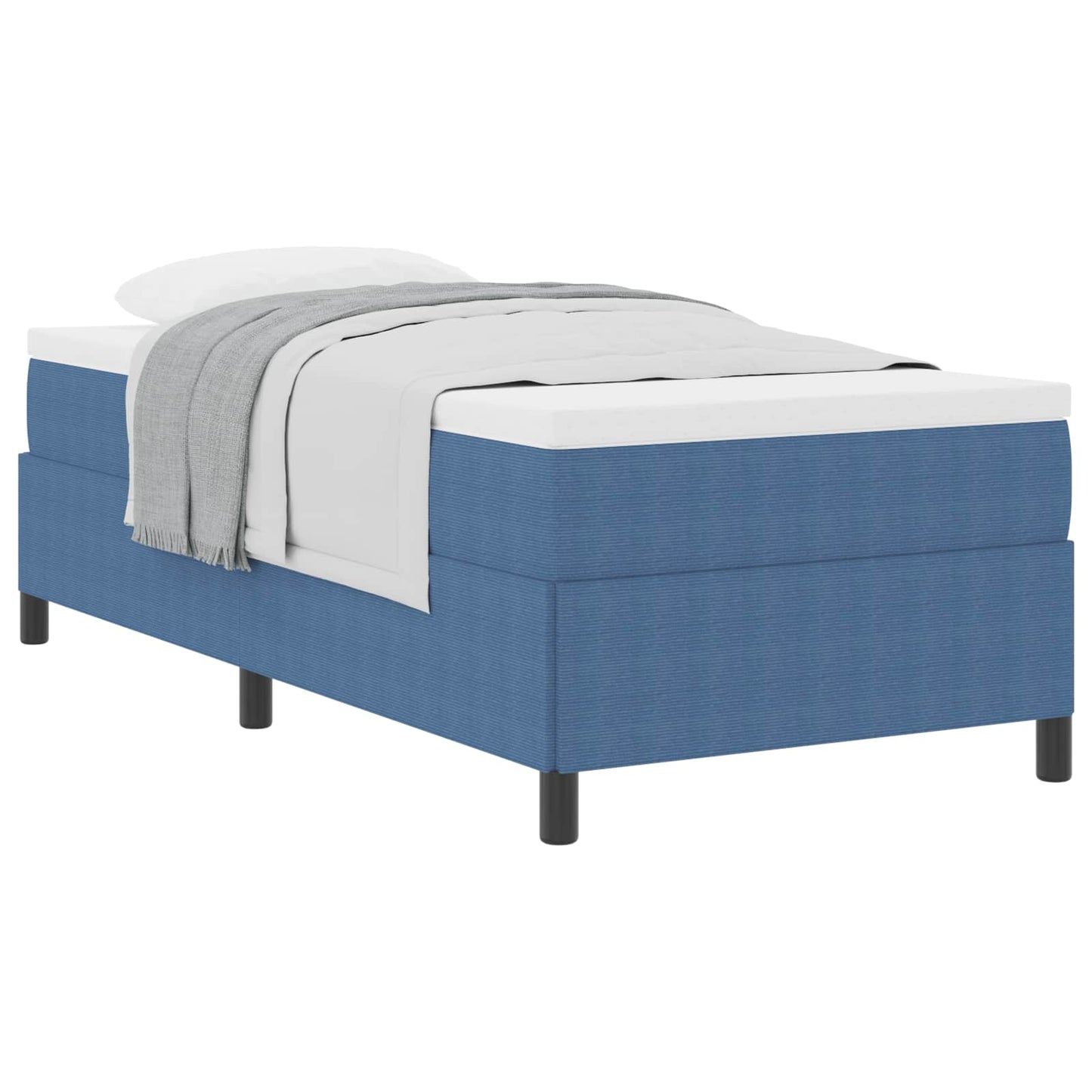 Box spring seng Blå 90 x 200 cm Velourstof