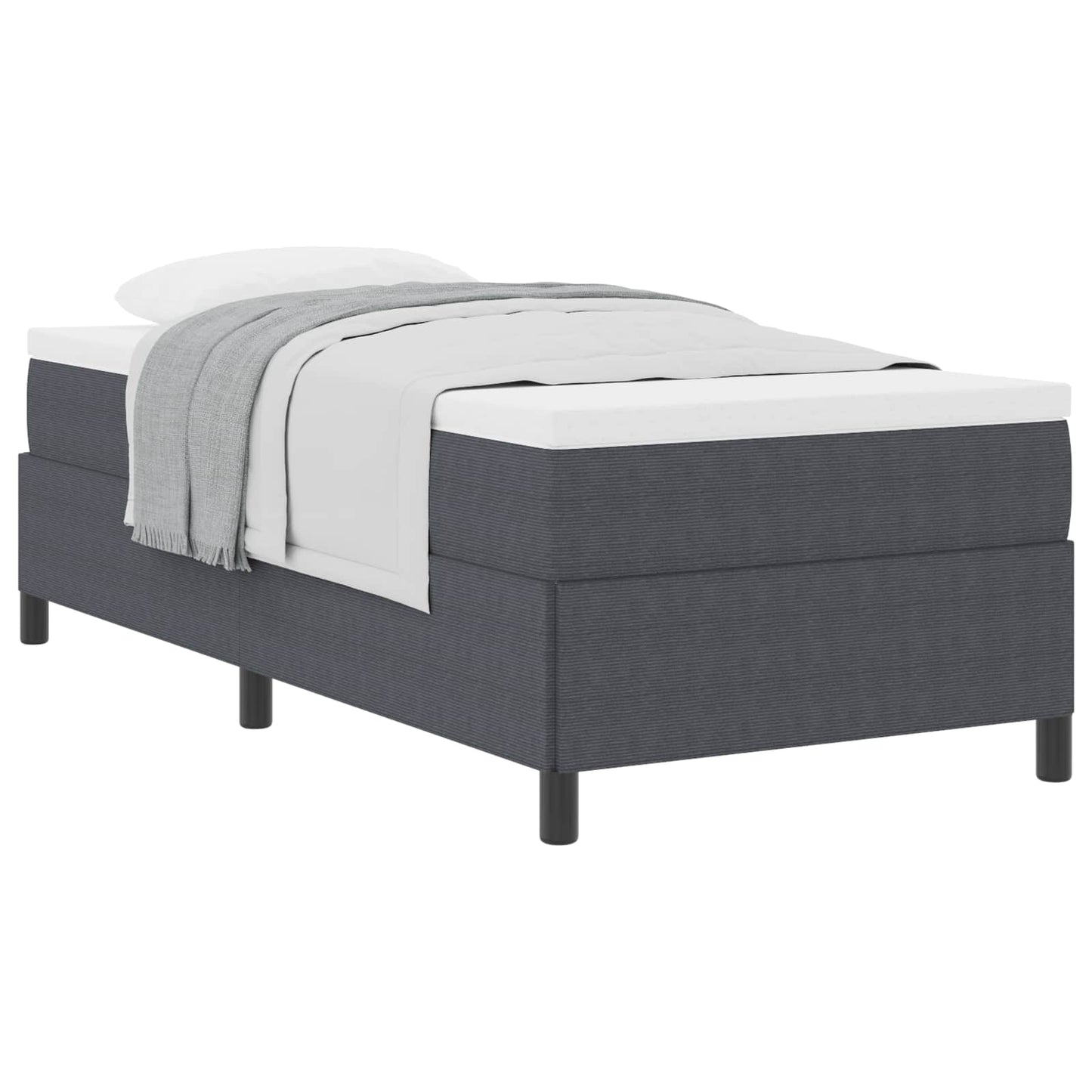 Box spring seng Mørkegrå 100 x 200 cm Velourstof