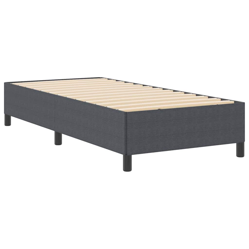 Box spring seng Mørkegrå 100 x 200 cm Velourstof