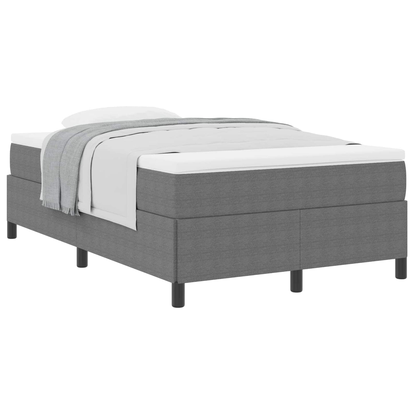 Box spring seng Lysegrå 120 x 190 cm Velourstof