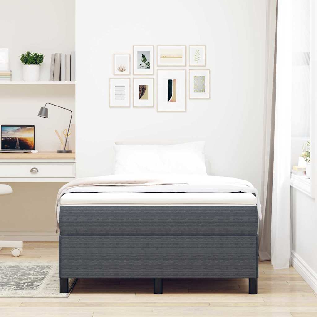 Box spring seng Mørkegrå 120 x 200 cm Velourstof
