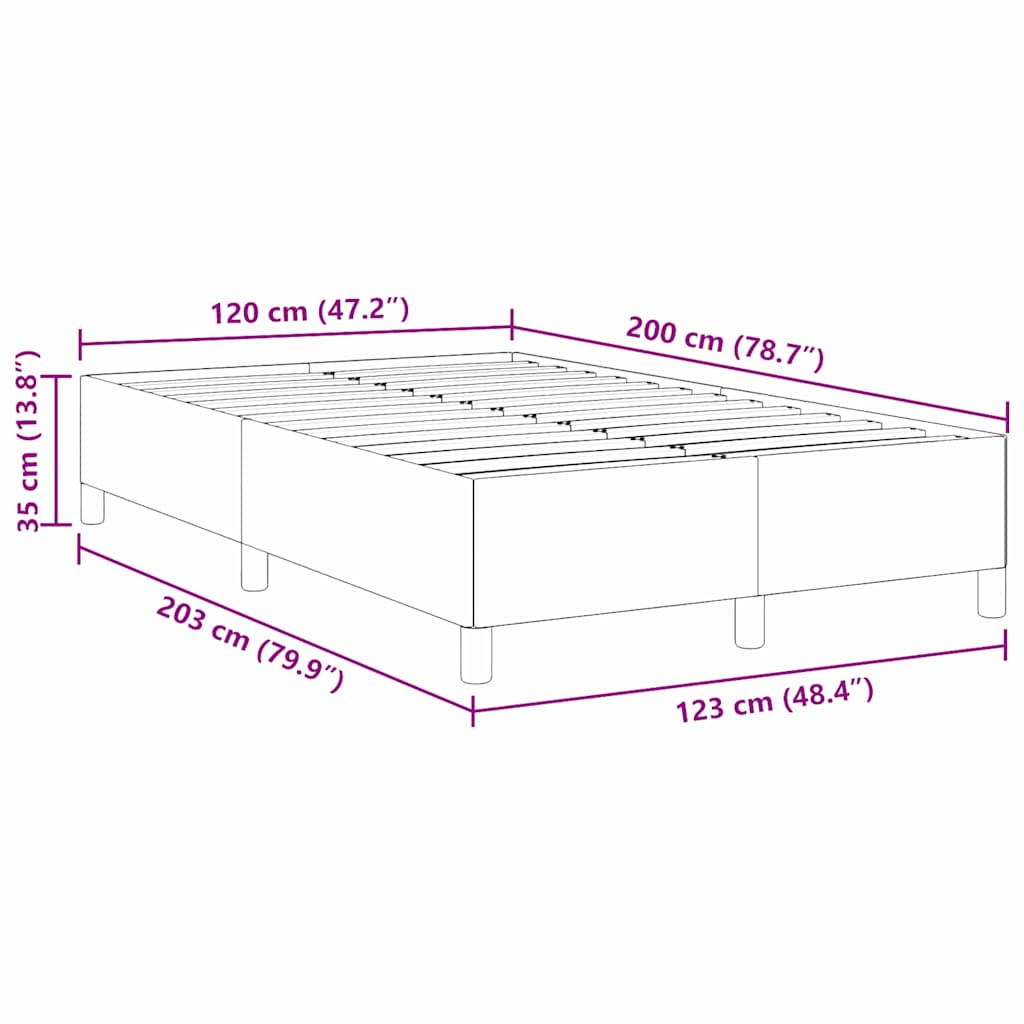 Box spring seng Mørkegrå 120 x 200 cm Velourstof