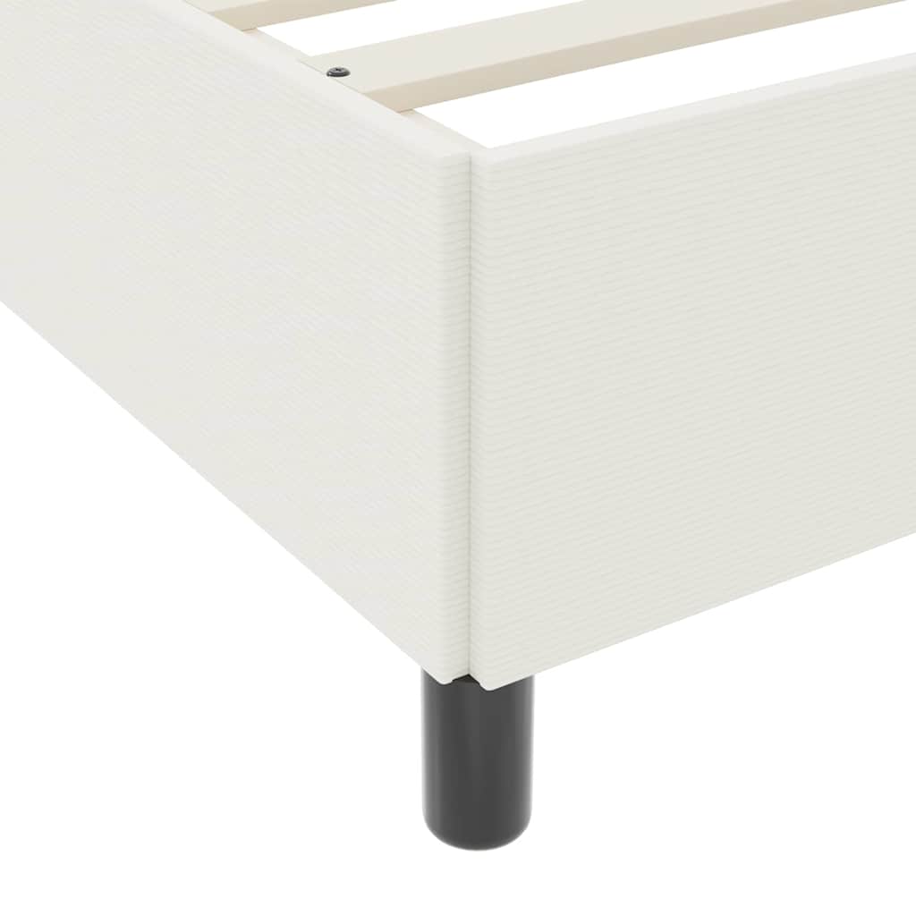 Box spring seng Cremefarvet 120 x 200 cm Velourstof