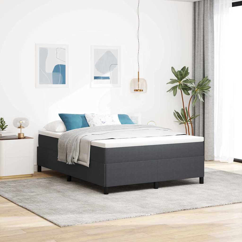 Box spring seng Mørkegrå 140 x 190 cm Velourstof