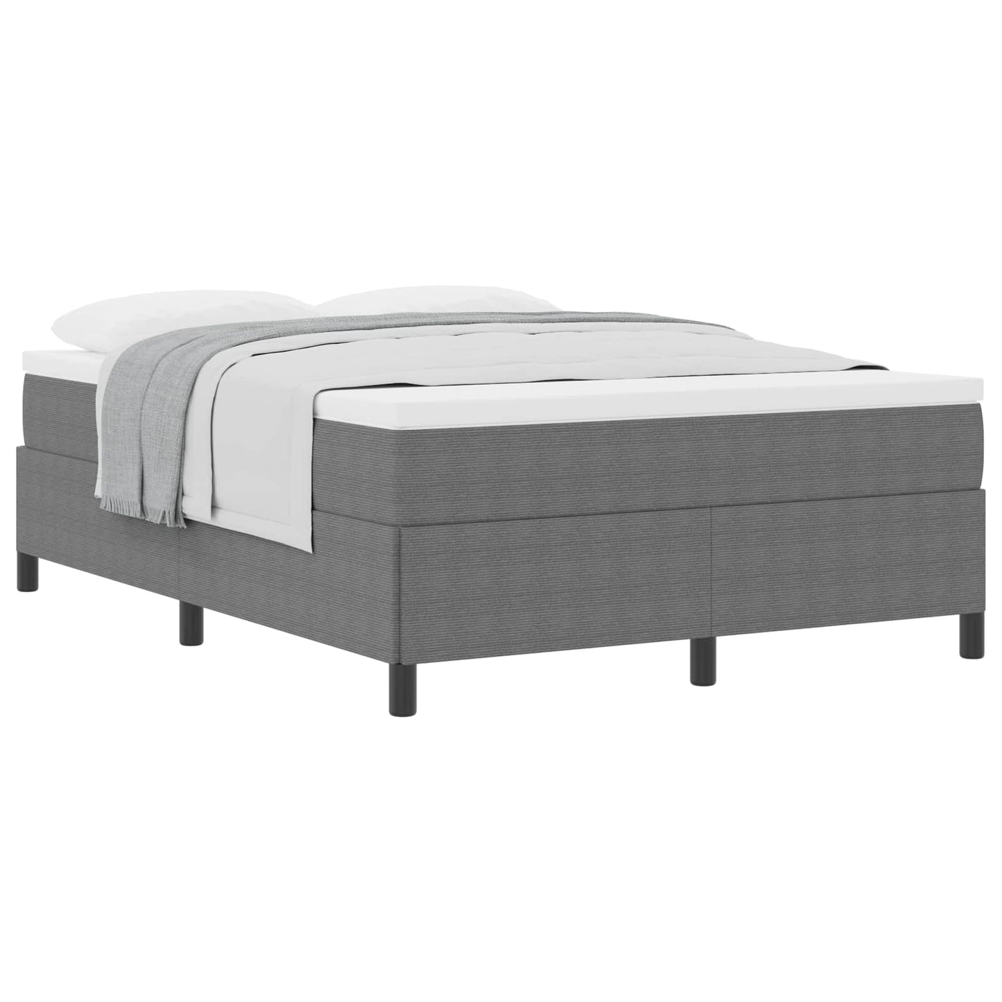 Box spring seng Lysegrå 140 x 200 cm Velourstof