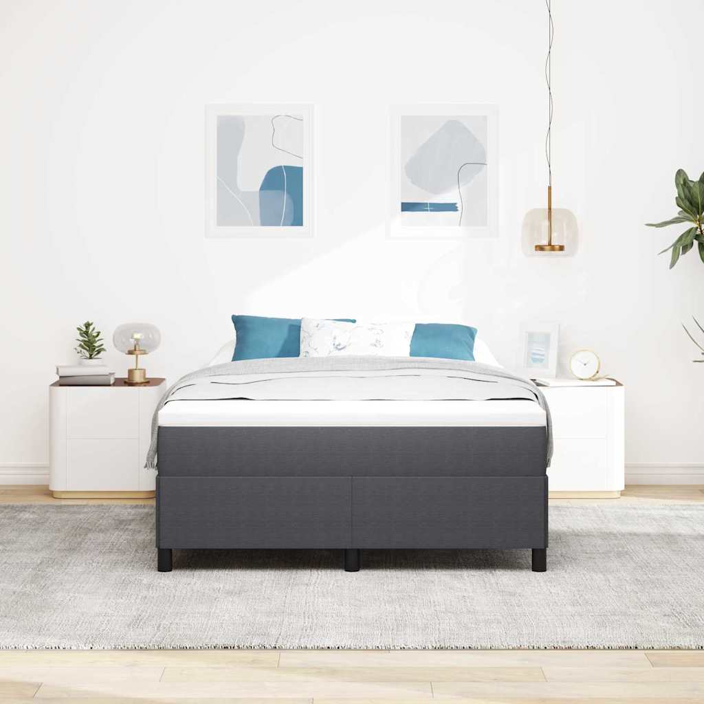 Box spring seng Mørkegrå 140 x 200 cm Velourstof