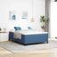 Box spring seng Blå 140 x 200 cm Velourstof