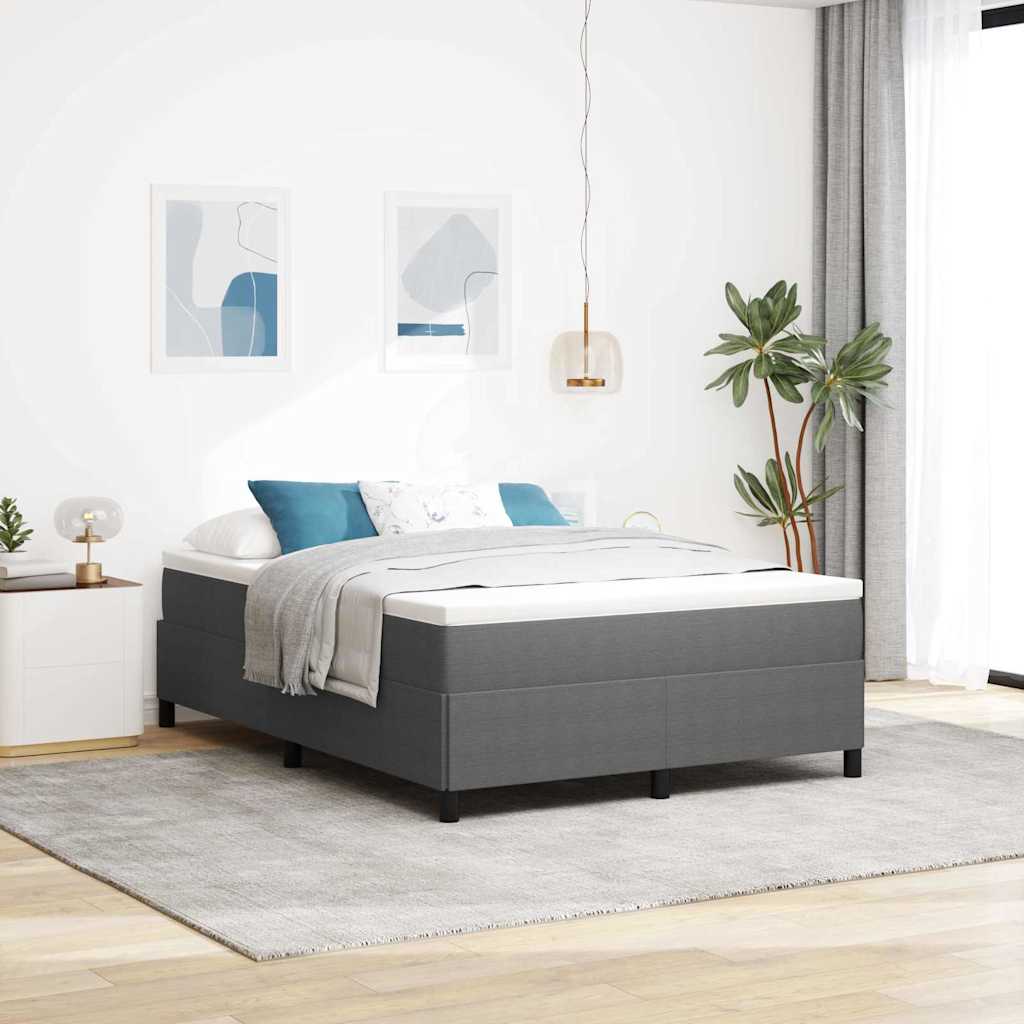 Box spring seng Lysegrå 160 x 200 cm Velourstof