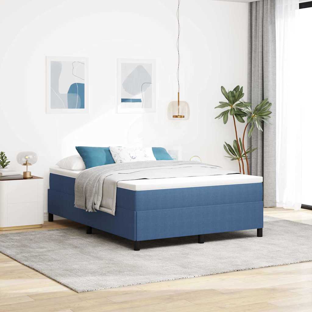 Box spring seng Blå 160 x 200 cm Velourstof