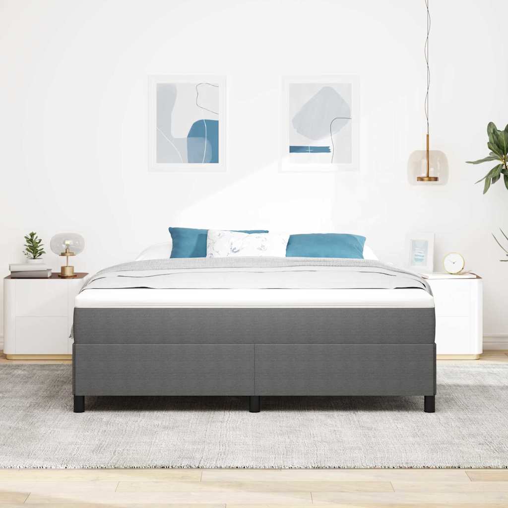 Box spring seng Lysegrå 180 x 200 cm Velourstof