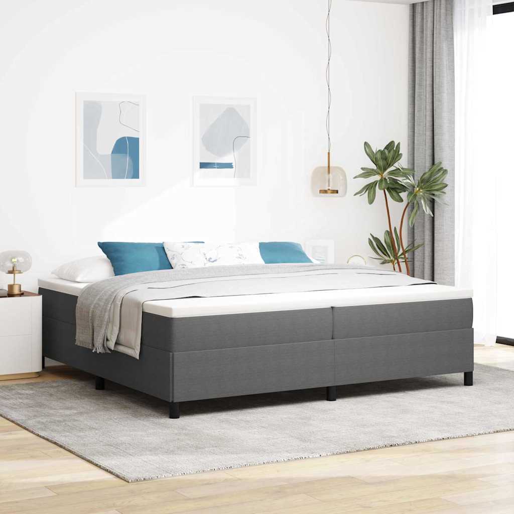 Box spring seng Lysegrå 200 x 200 cm Velourstof