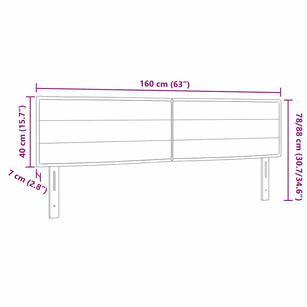 Hovedgærde Lysegrå 160 cm Stof