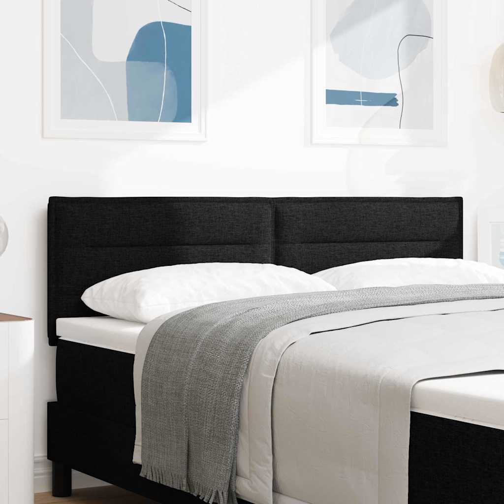 Hovedgærde Sort 160 cm Stof