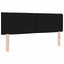 Hovedgærde Sort 160 cm Stof
