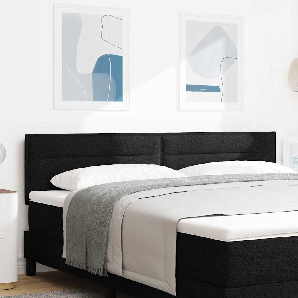 Hovedgærde Sort 180 cm Stof