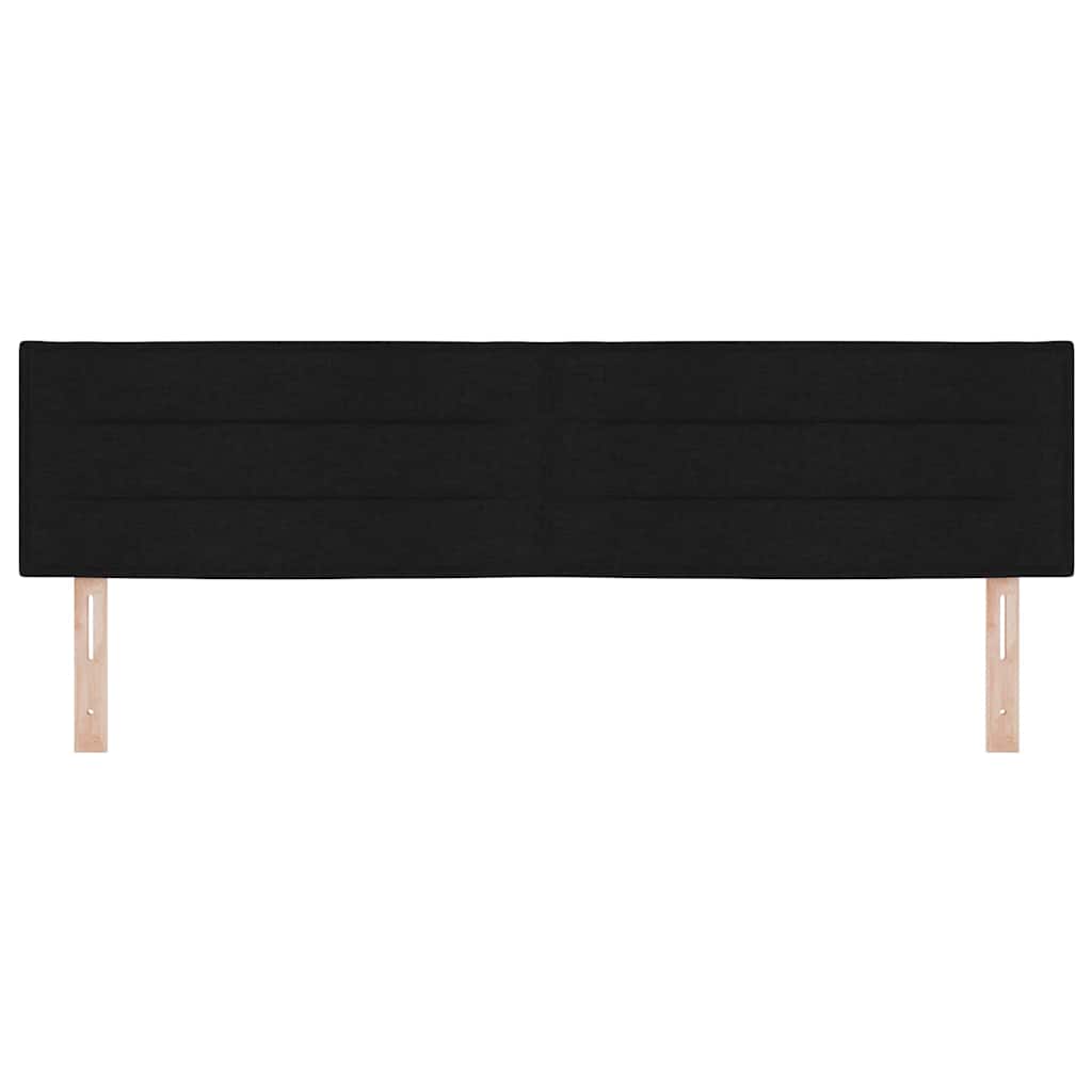 Hovedgærde Sort 180 cm Stof