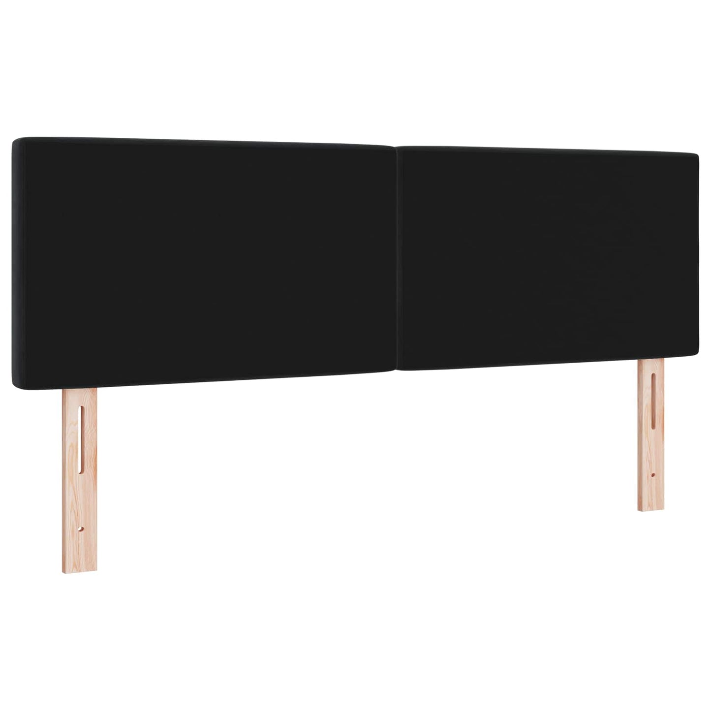 Hovedgærde Sort 160 cm Fløjl