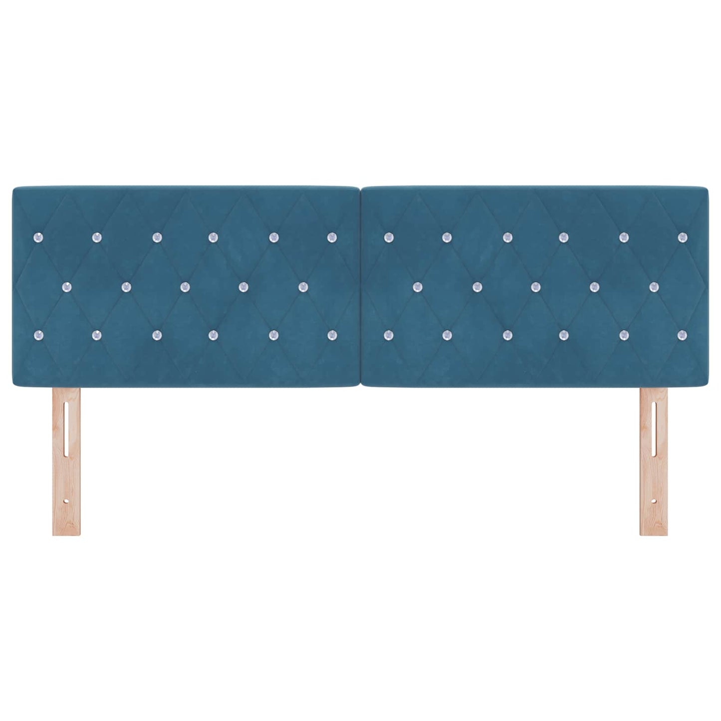 Hovedgærde Mørk blå 160 cm Fløjl