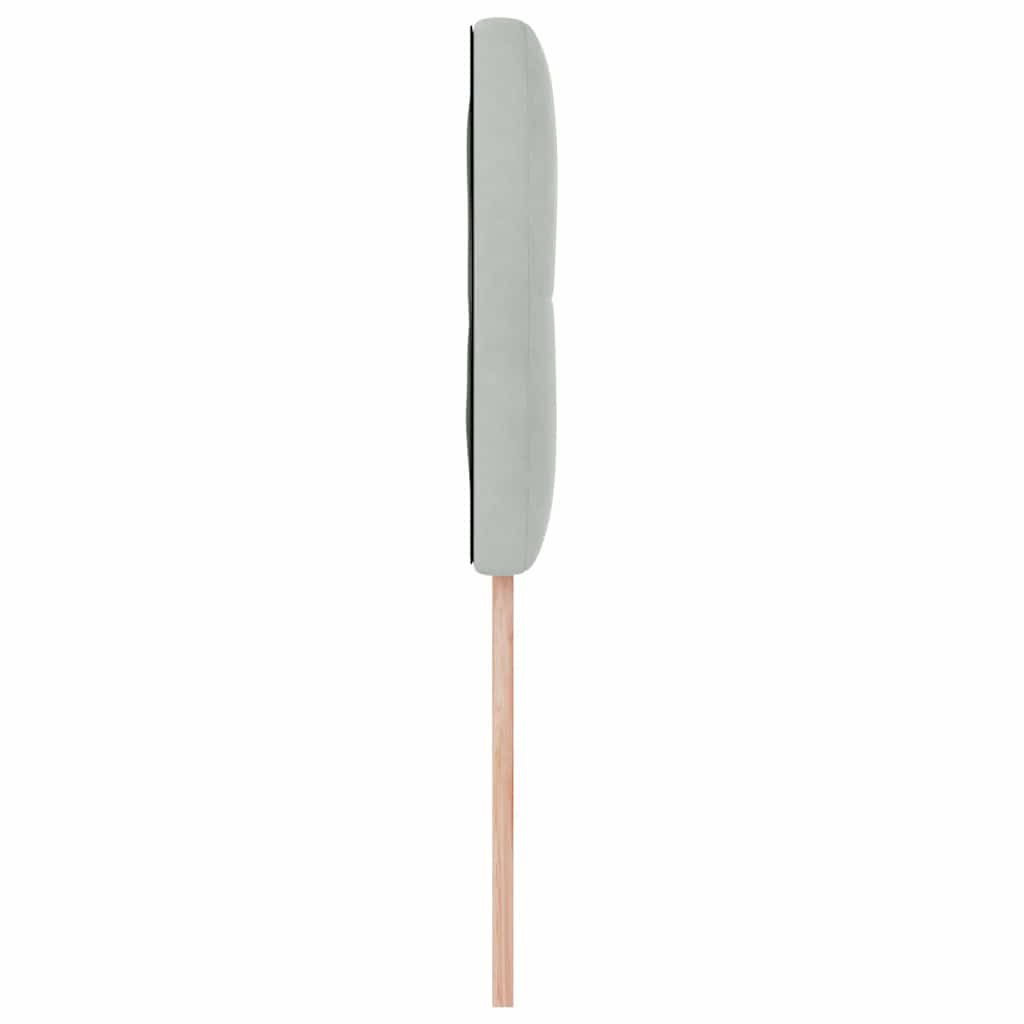 Hovedgærde Lysegrå 80 cm Fløjl