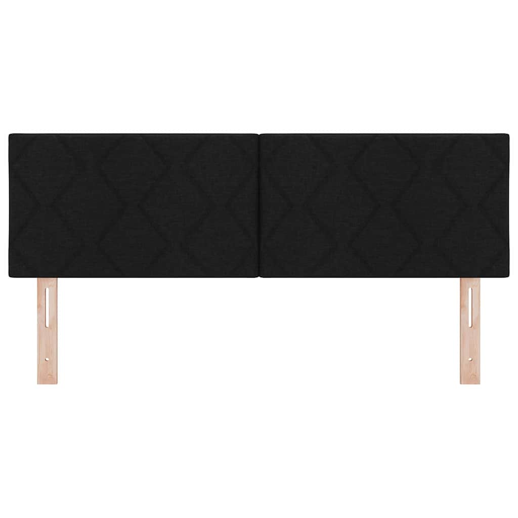 Hovedgærde Sort 144 cm Stof