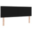 Hovedgærde Sort 160 cm Stof