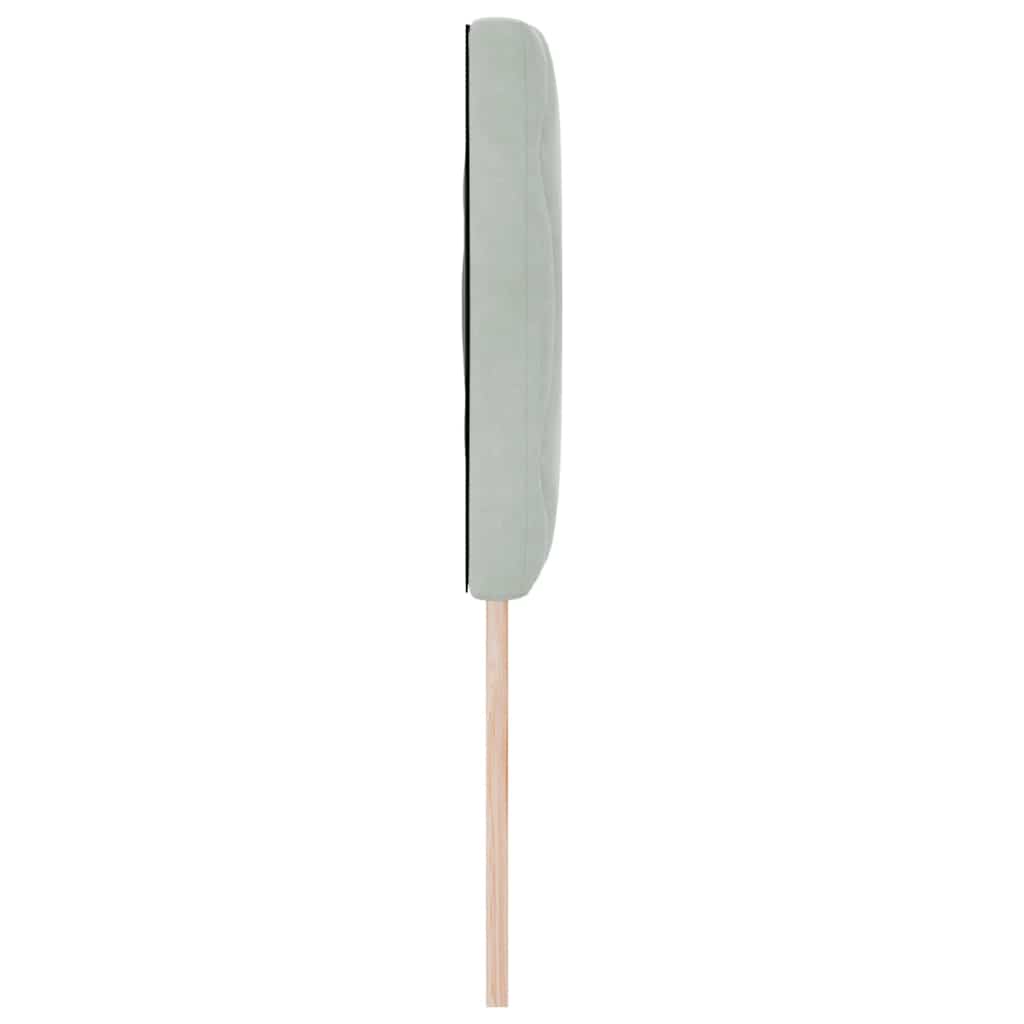 Hovedgærde Lysegrå 160 cm Fløjl
