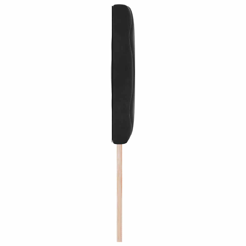 Hovedgærde Sort 160 cm Fløjl