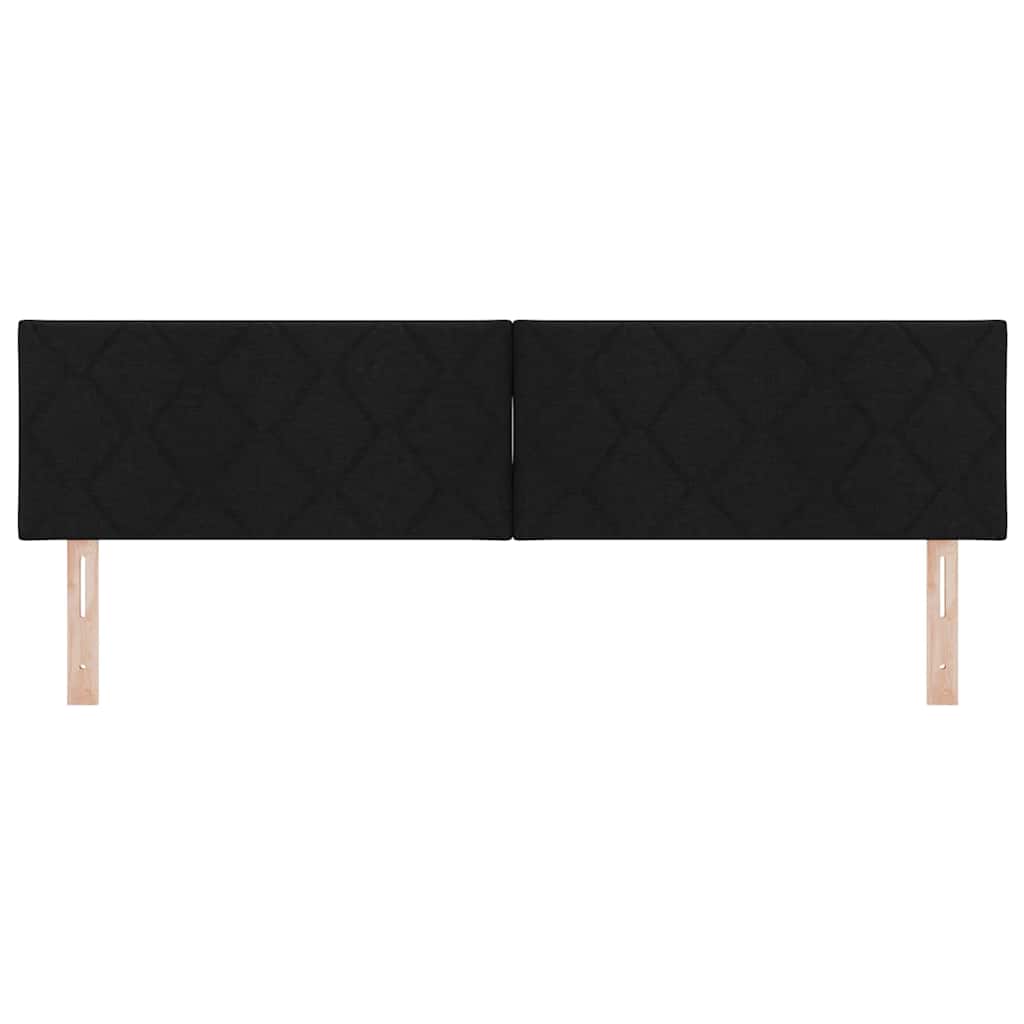 Hovedgærde Sort 180 cm Stof