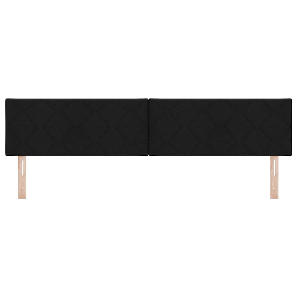 Hovedgærde Sort 200 cm Stof
