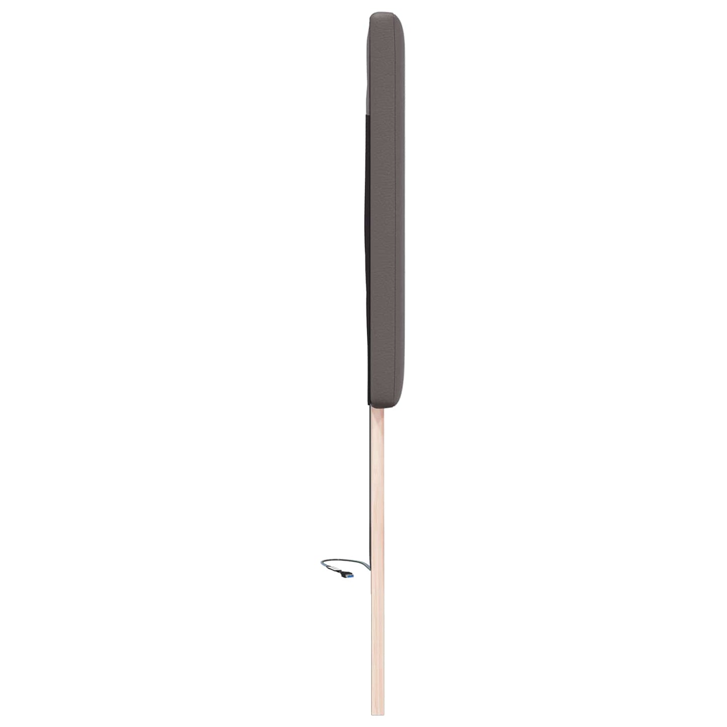 LED sengegavl Grå 90 cm Faux læder