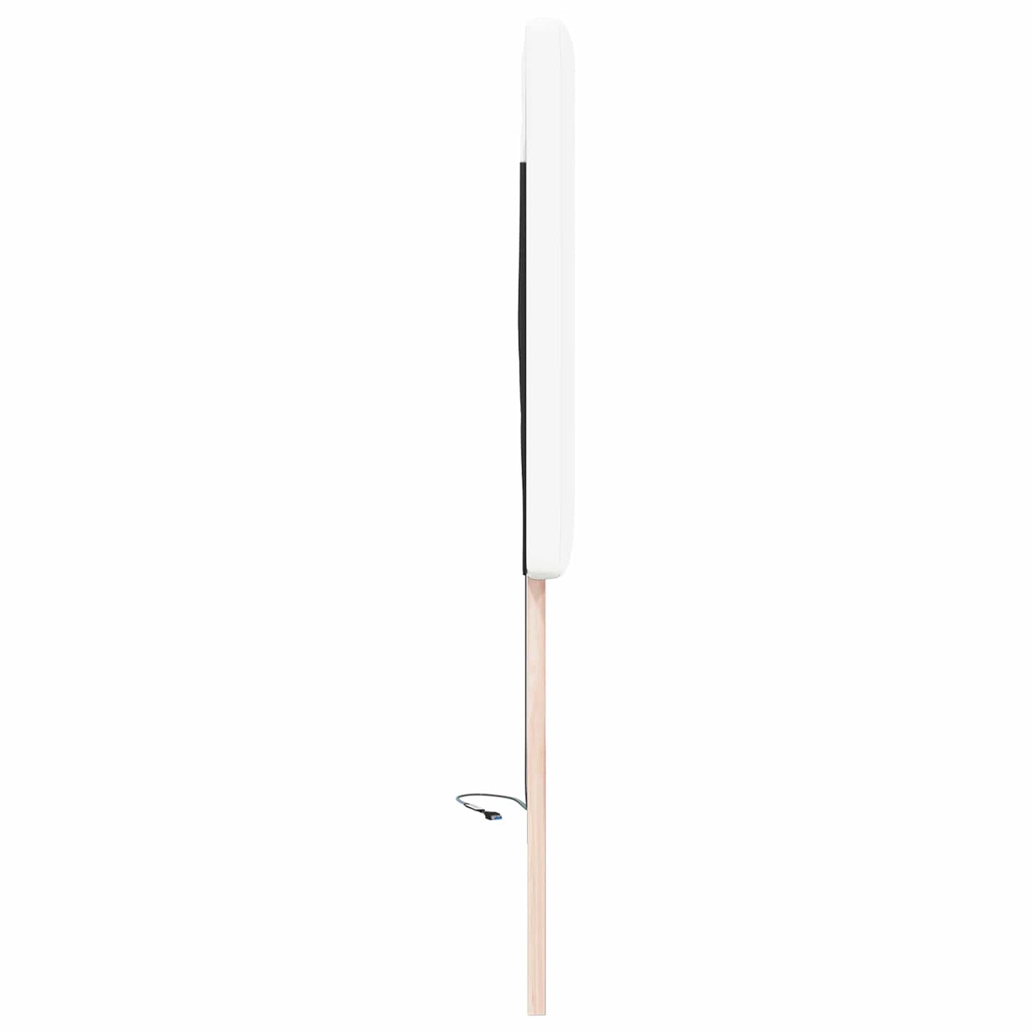 LED sengegavl Hvid 100 cm Faux læder