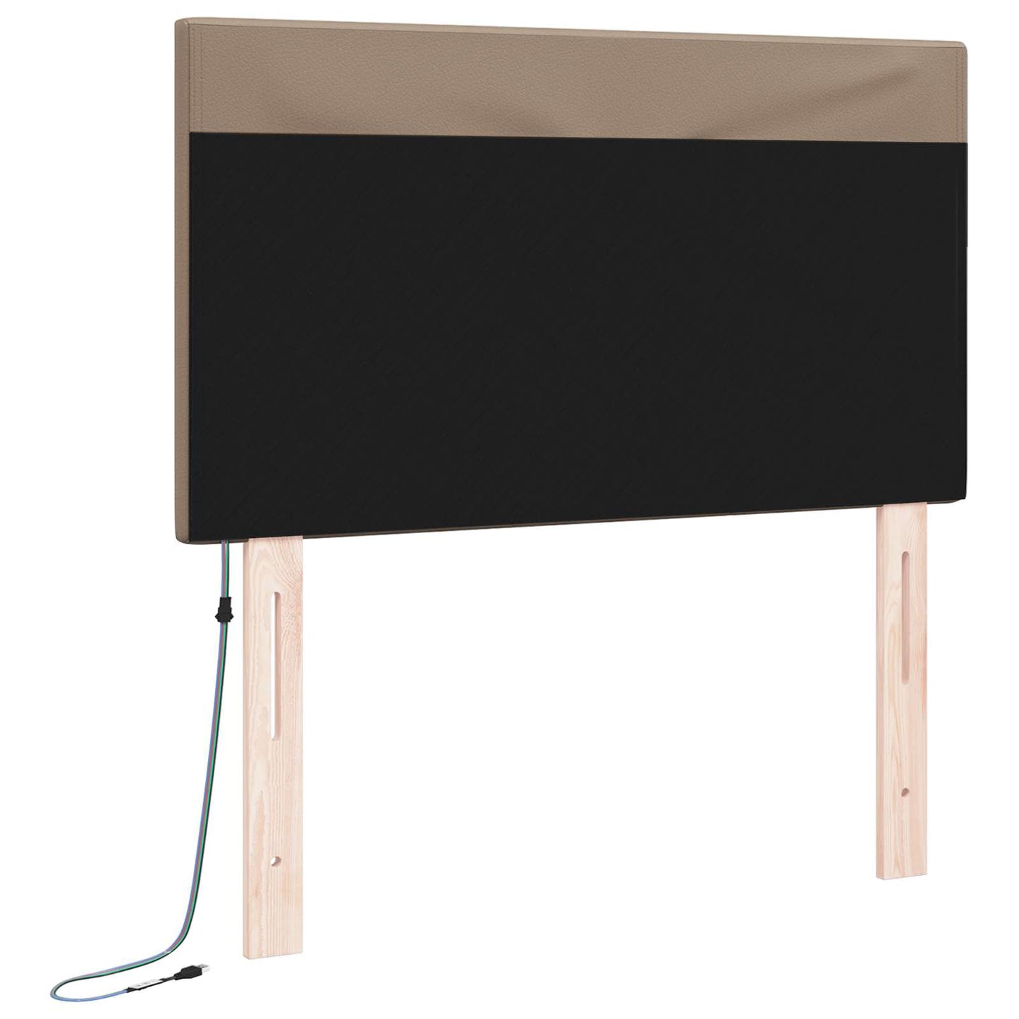 LED sengegavl Cappuccino 100 cm Faux læder