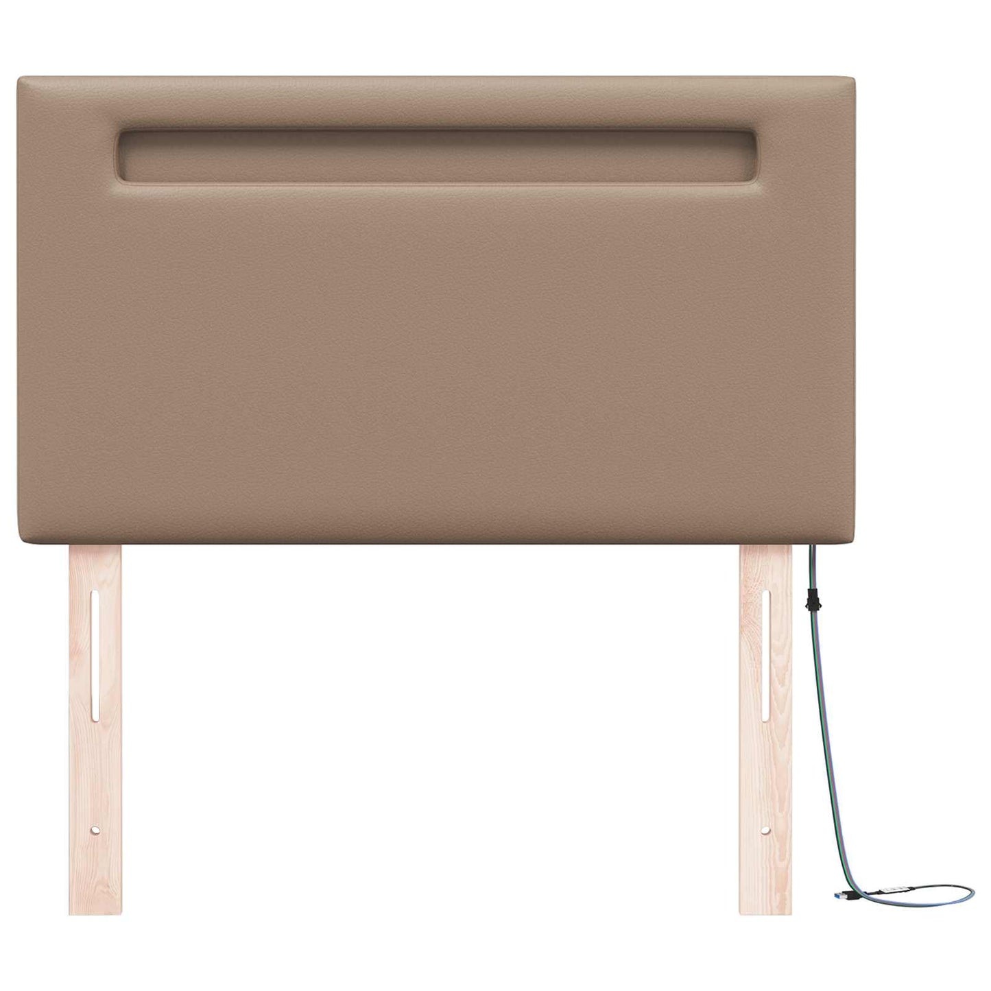 LED sengegavl Cappuccino 100 cm Faux læder