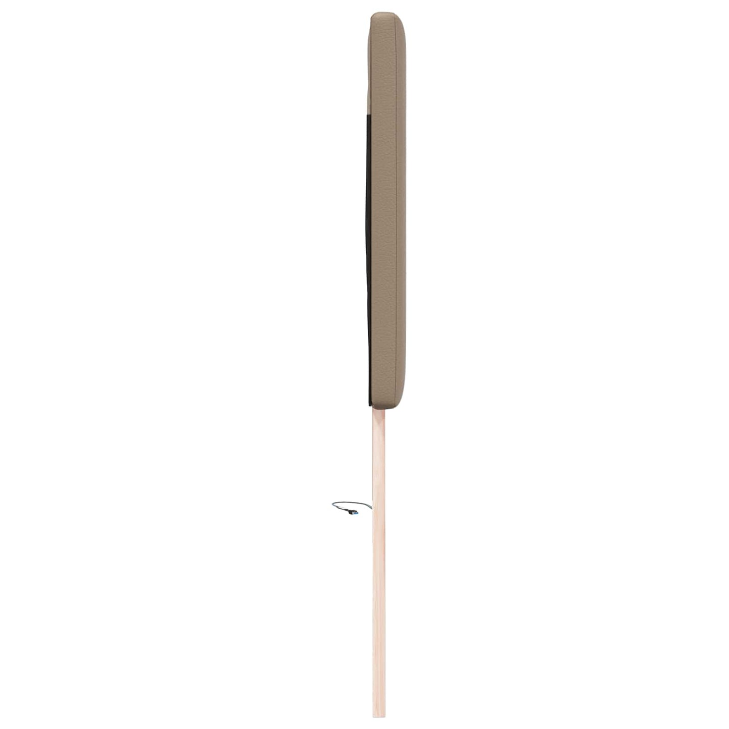 LED sengegavl Cappuccino 144 cm Faux læder