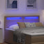 LED sengegavl Cappuccino 160 cm Faux læder