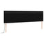 LED sengegavl Sort 200 cm Faux læder