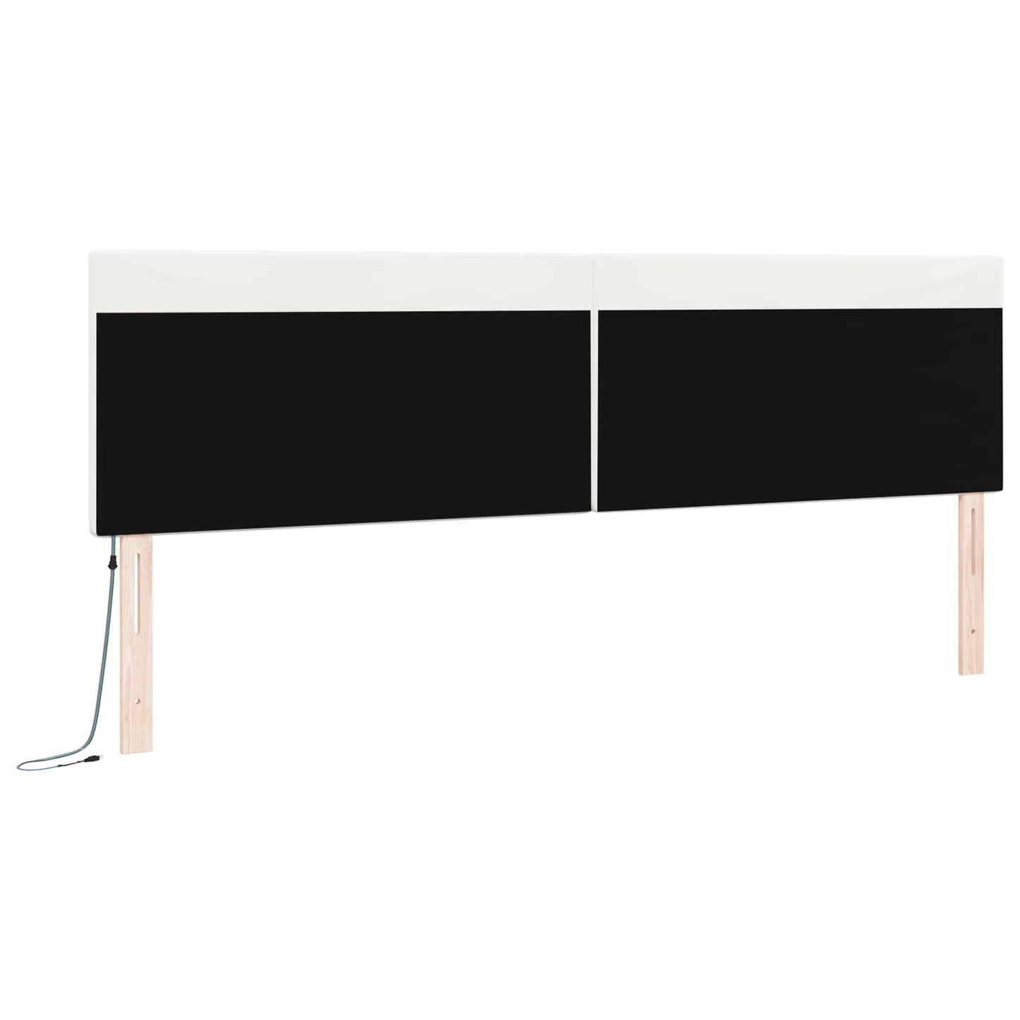 LED sengegavl Hvid 200 cm Faux læder