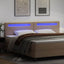LED sengegavl Cappuccino 200 cm Faux læder