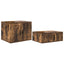 Opbevaringsskab 2 pcs Røget eg 127 x 41 x 40 cm Konstrueret træ