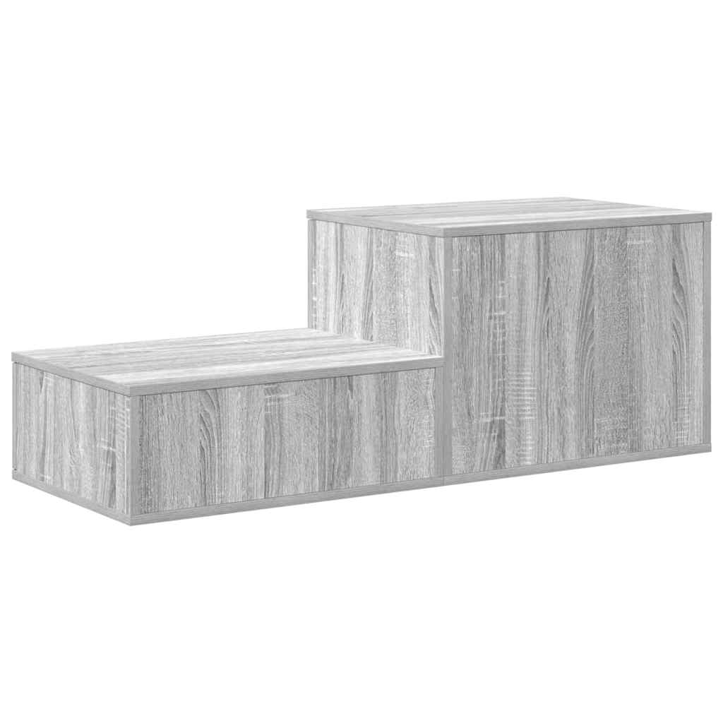 Opbevaringsskab 2 pcs Grå Sonoma 127 x 41 x 40 cm