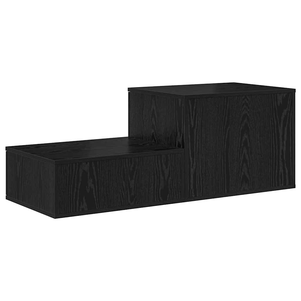Opbevaringsskab 2 stk. Sort eg 118 x 41 x 40 cm Konstrueret træ