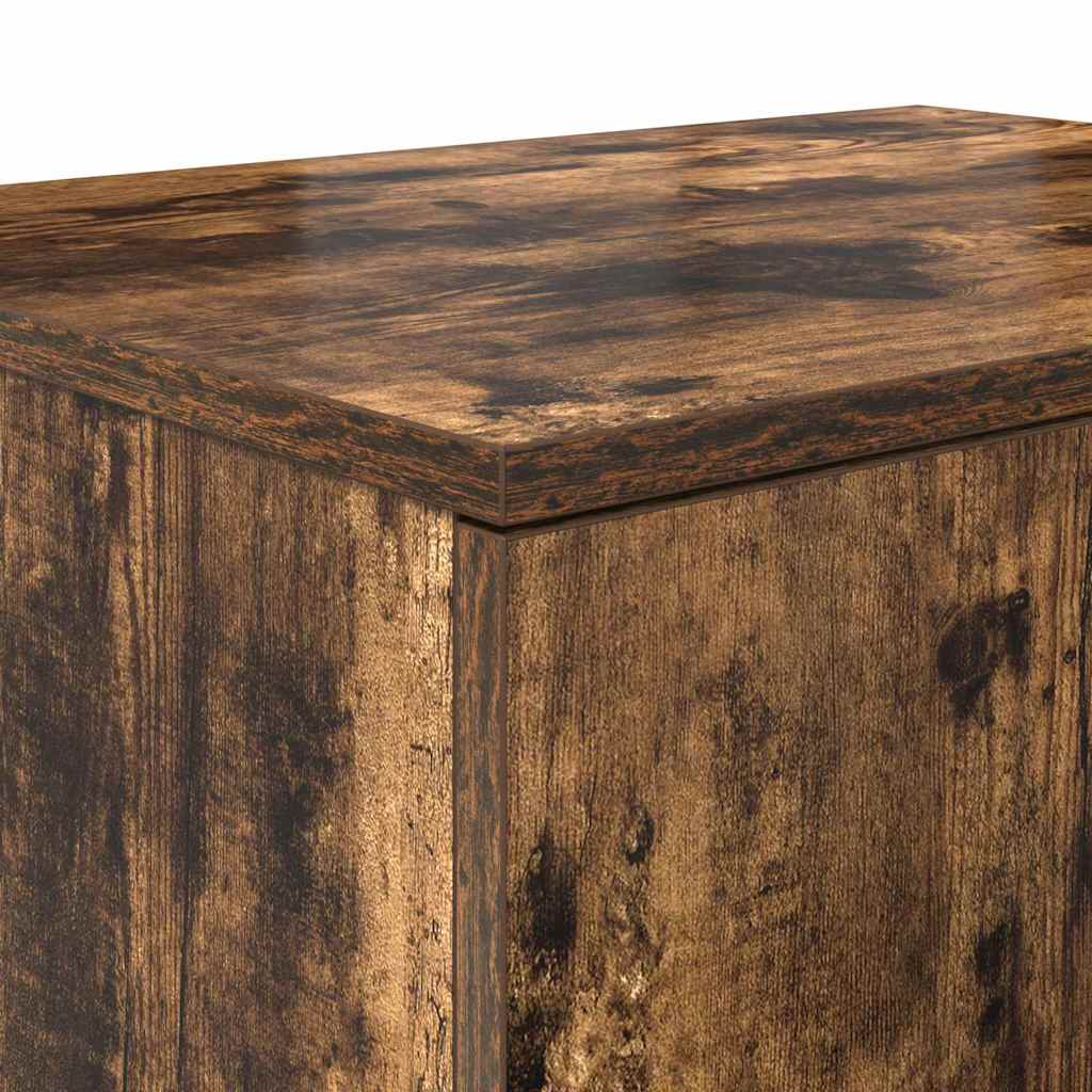 Opbevaringsskab 2 pcs Røget eg 118 x 41 x 40 cm Konstrueret træ