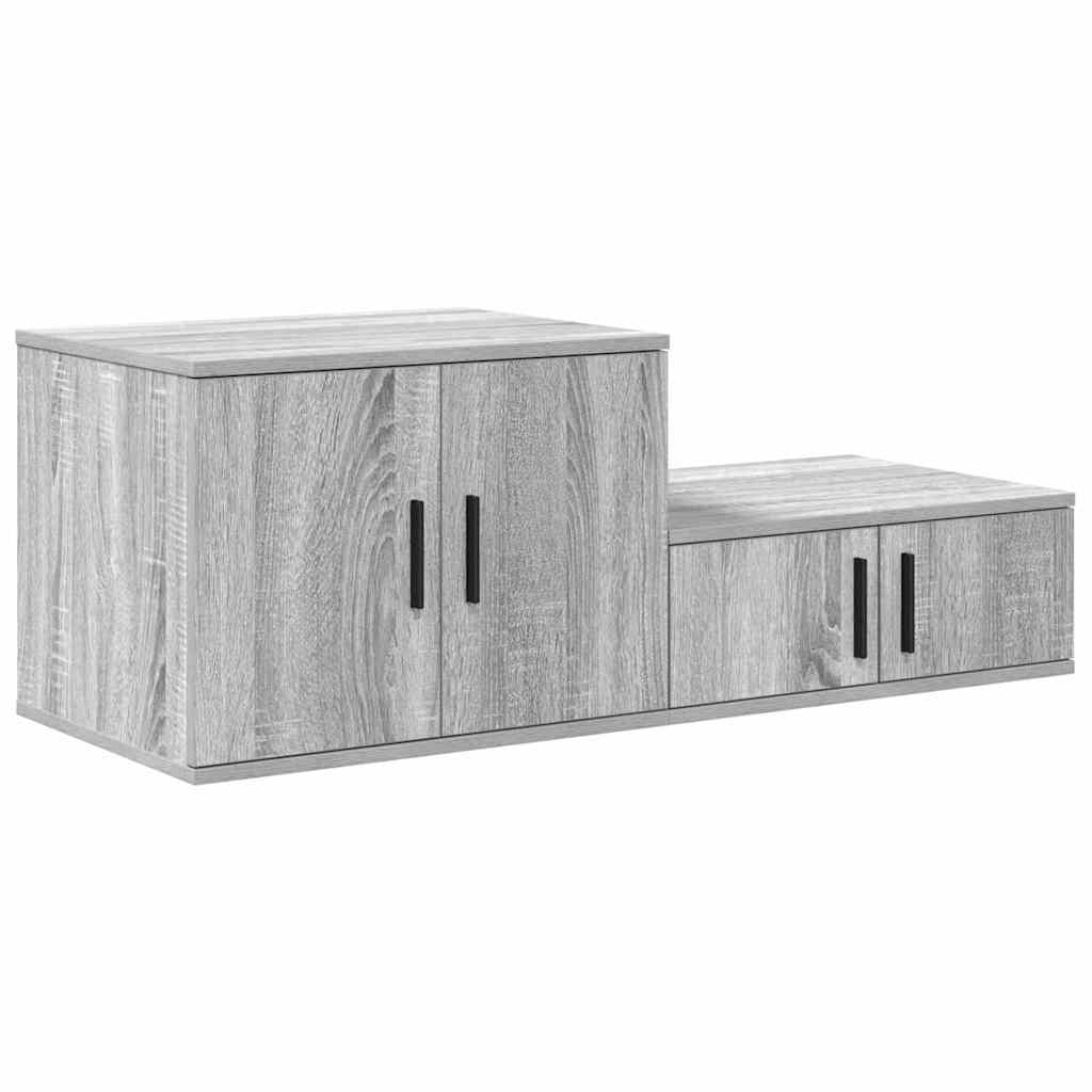 Opbevaringsskab 2 pcs Grå Sonoma 118 x 41 x 40 cm