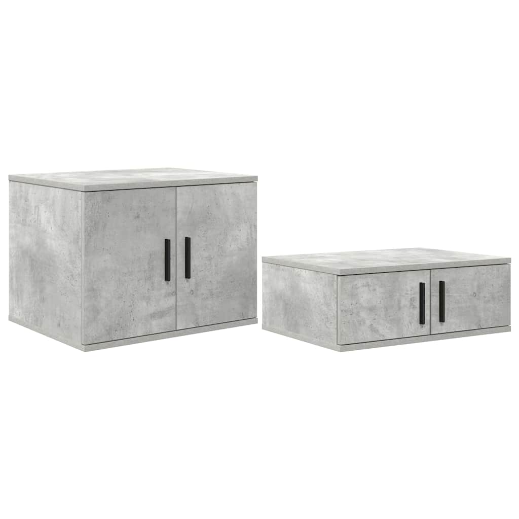 Opbevaringsskab 2 pcs Beton Grå 108 x 41 x 40 cm