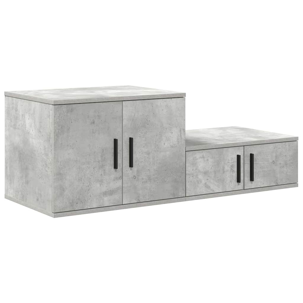 Opbevaringsskab 2 pcs Beton Grå 108 x 41 x 40 cm