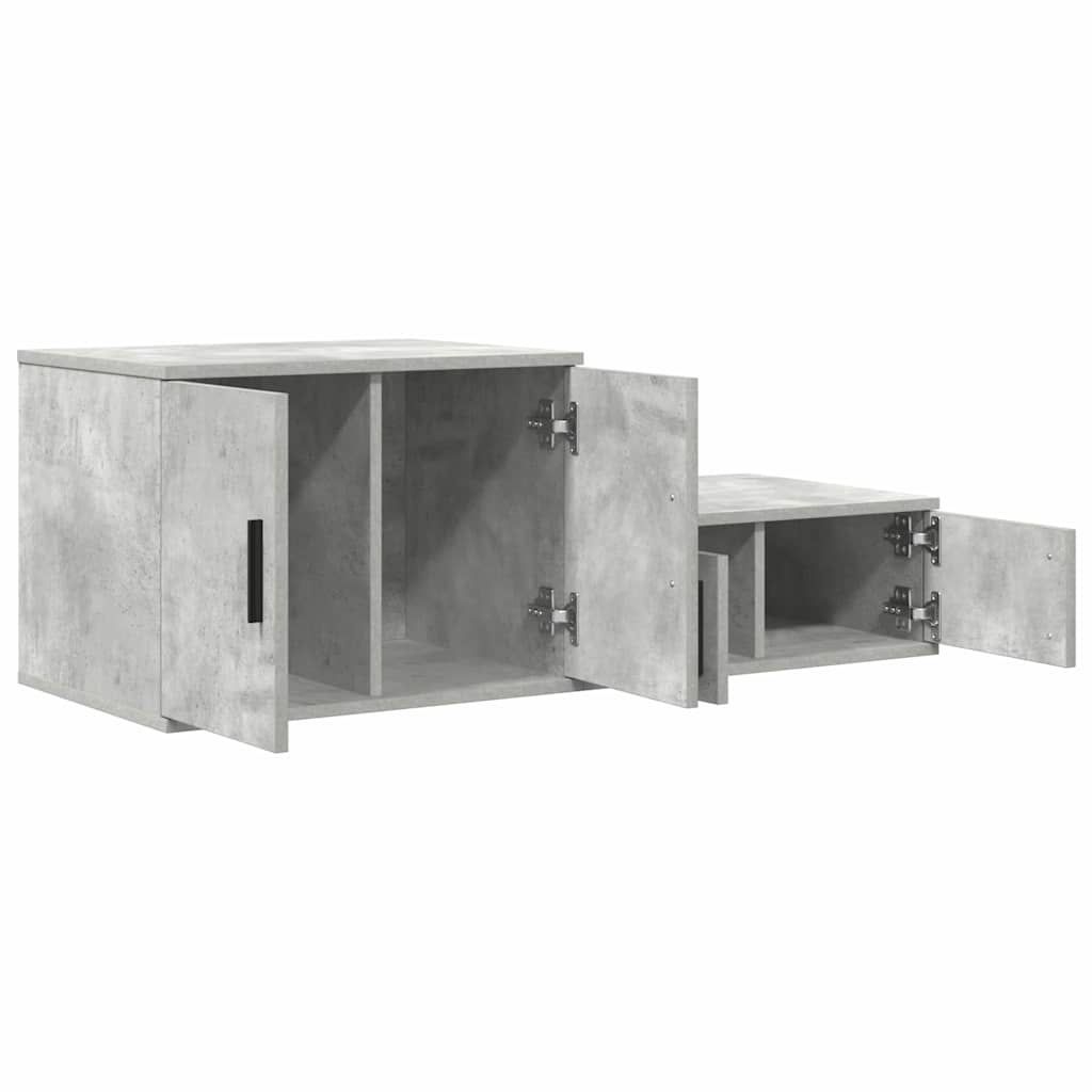 Opbevaringsskab 2 pcs Beton Grå 108 x 41 x 40 cm