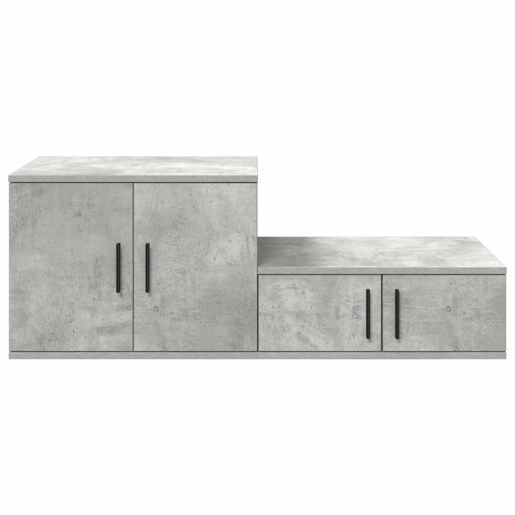 Opbevaringsskab 2 pcs Beton Grå 108 x 41 x 40 cm