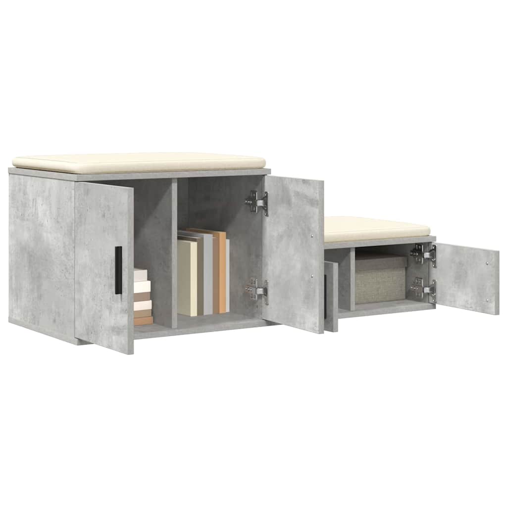 Opbevaringsskab 2 pcs Beton Grå 108 x 41 x 40 cm