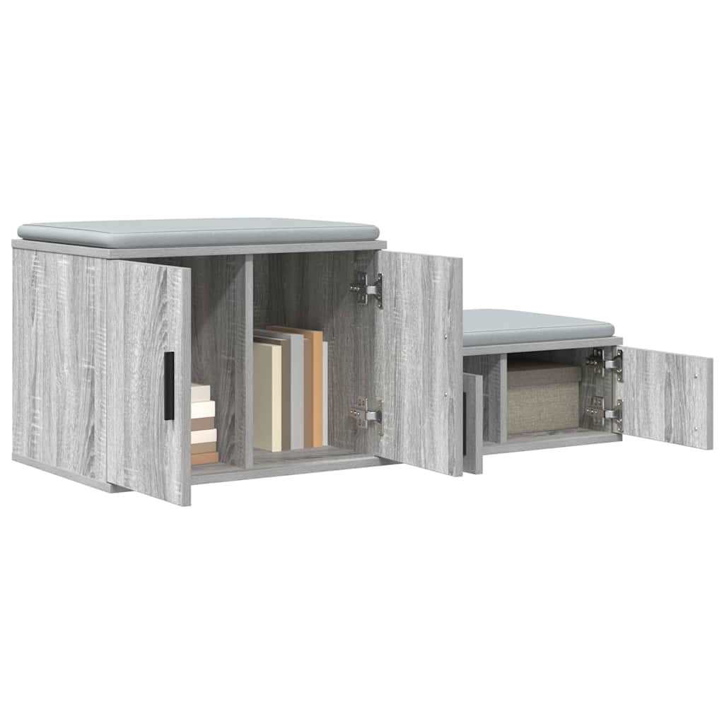 Opbevaringsskab 2 pcs Grå Sonoma 108 x 41 x 40 cm